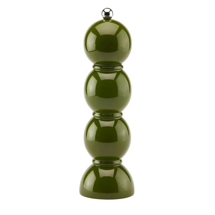 Khaki Bobbin Lacquer Salt or Pepper Mill