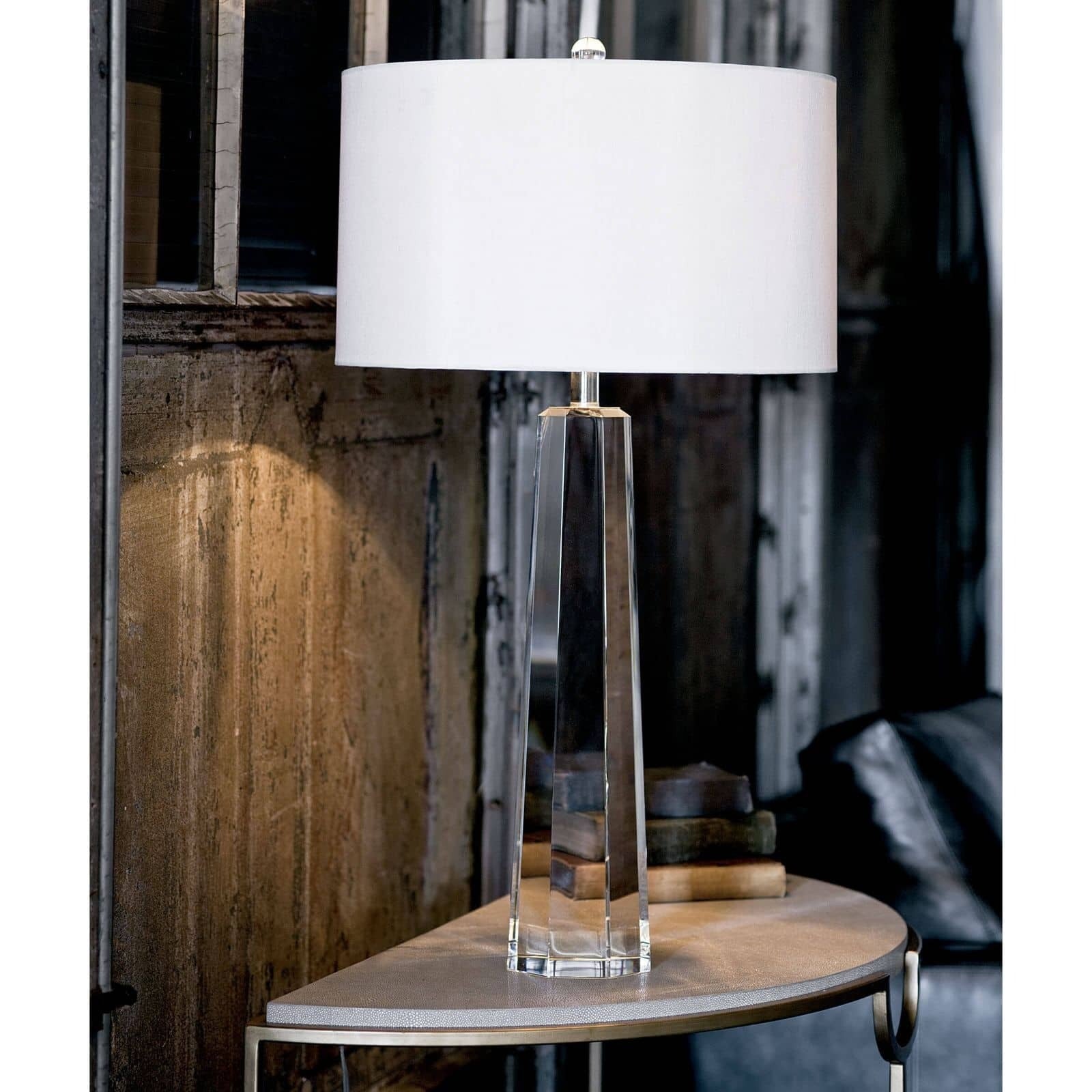 Tapered Hex Crystal Table Lamp - Thumbnail 3