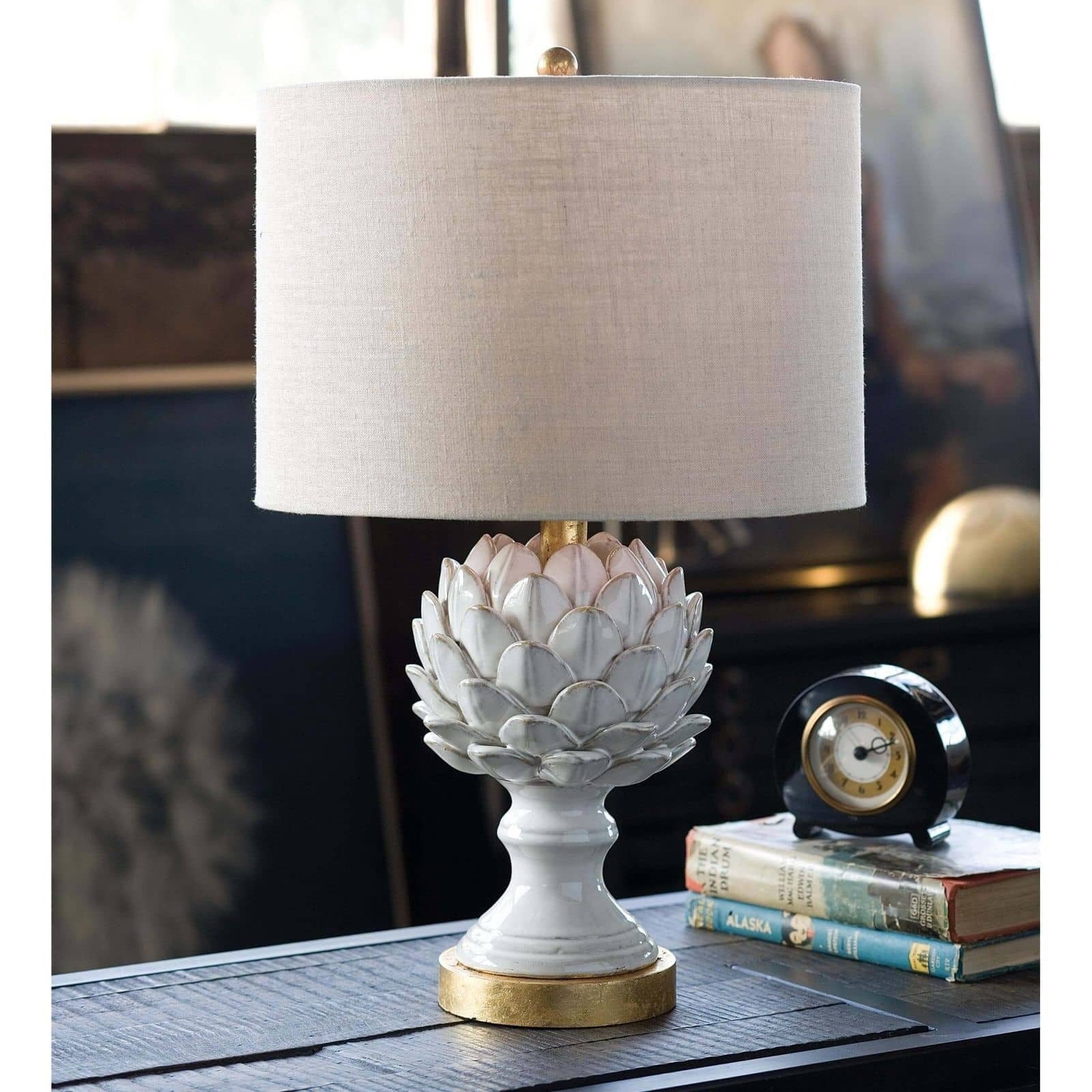 Leafy Artichoke Ceramic Table Lamp - Thumbnail 5