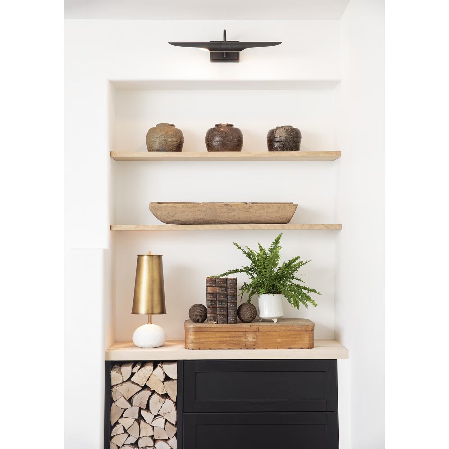 Hattie Concrete Mini Lamp (Natural Brass)