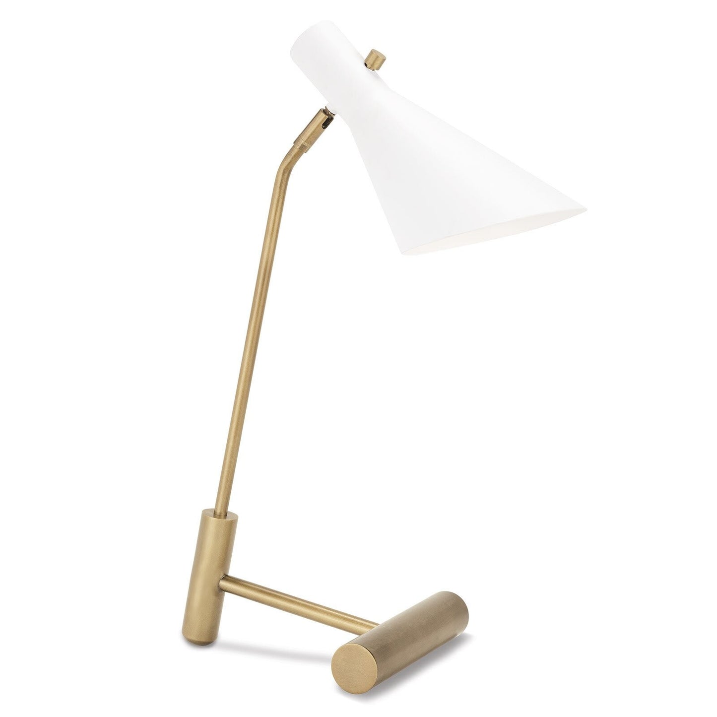Spyder Task Lamp (White and Natural Brass)
