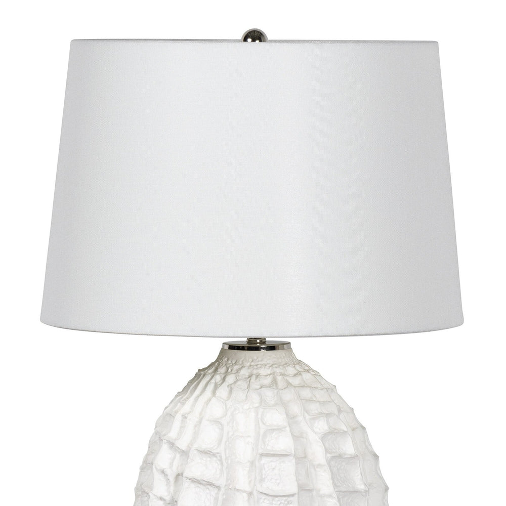 Caspian Ceramic Table Lamp (White) Small.
