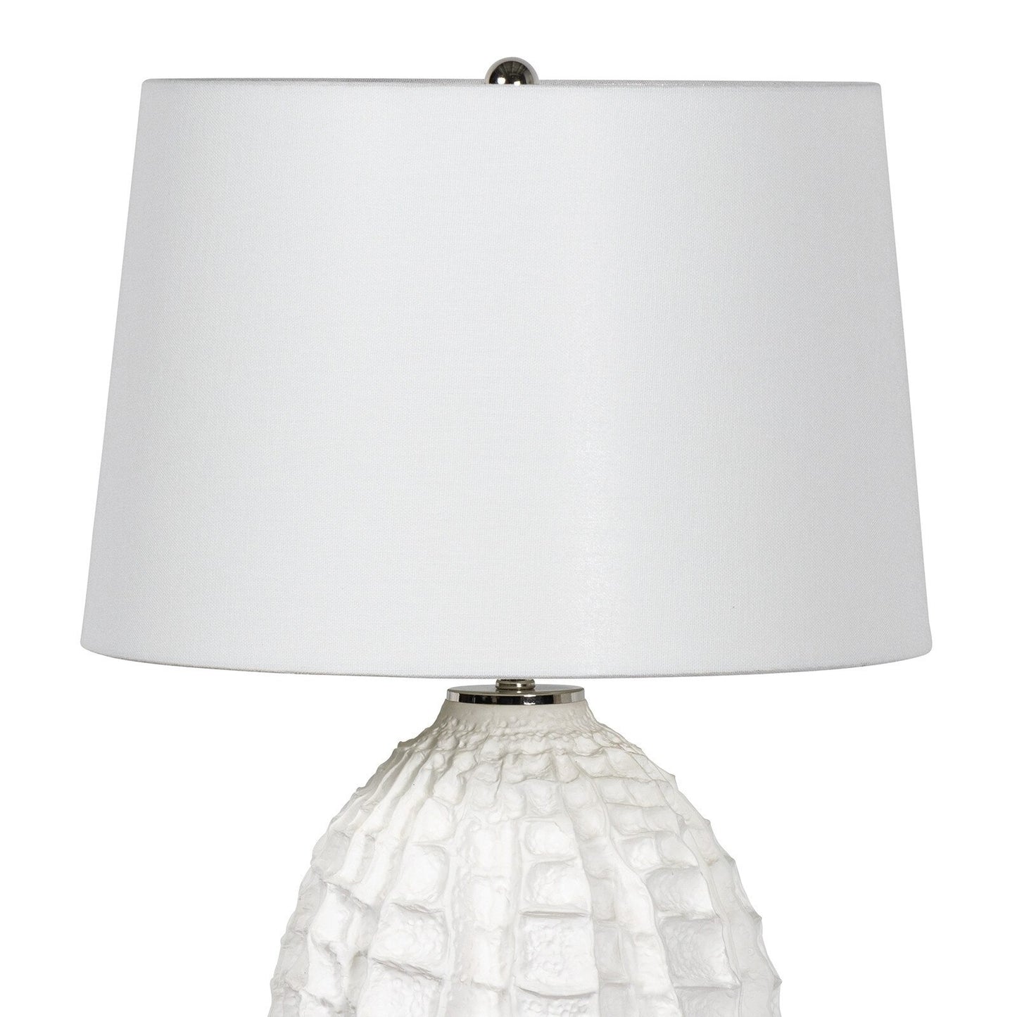 Caspian Ceramic Table Lamp (White) Small.