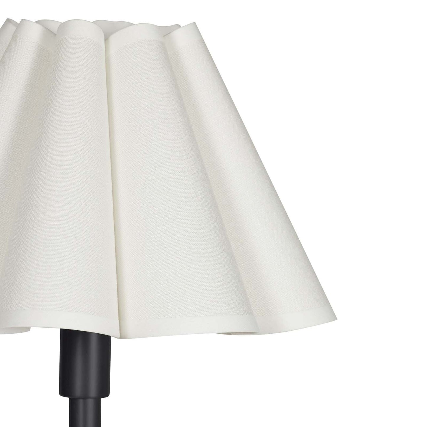 Polly Double Arm Table Lamp (Blackened Brass with White Shade)