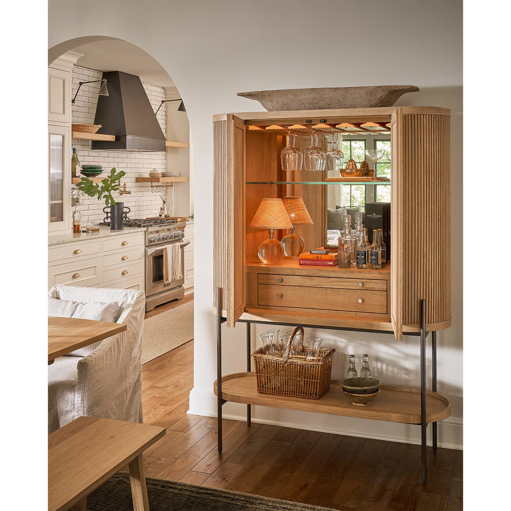 
                      
                        Giorgio Crystal Mini Lamp (Natural Brass with Rattan Shade).
                      
                    