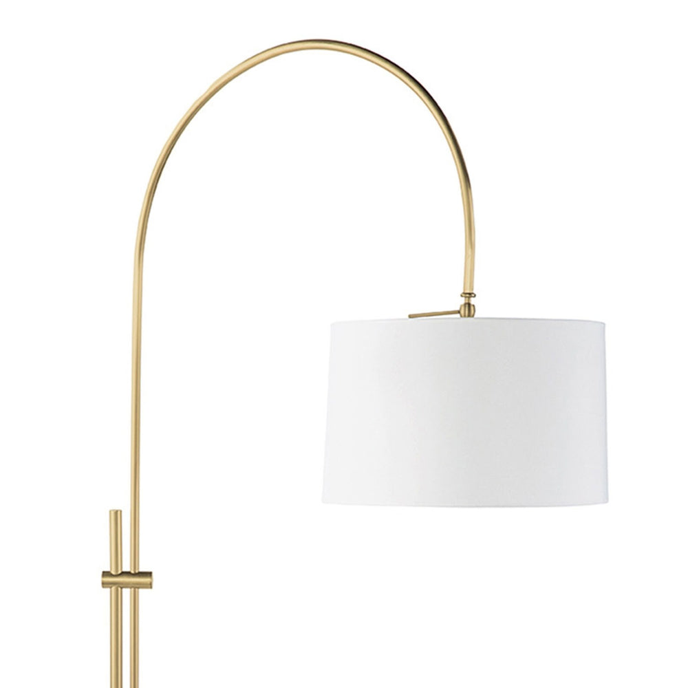 
                      
                        Arc Floor Lamp With Fabric Shade (Natural Brass).
                      
                    