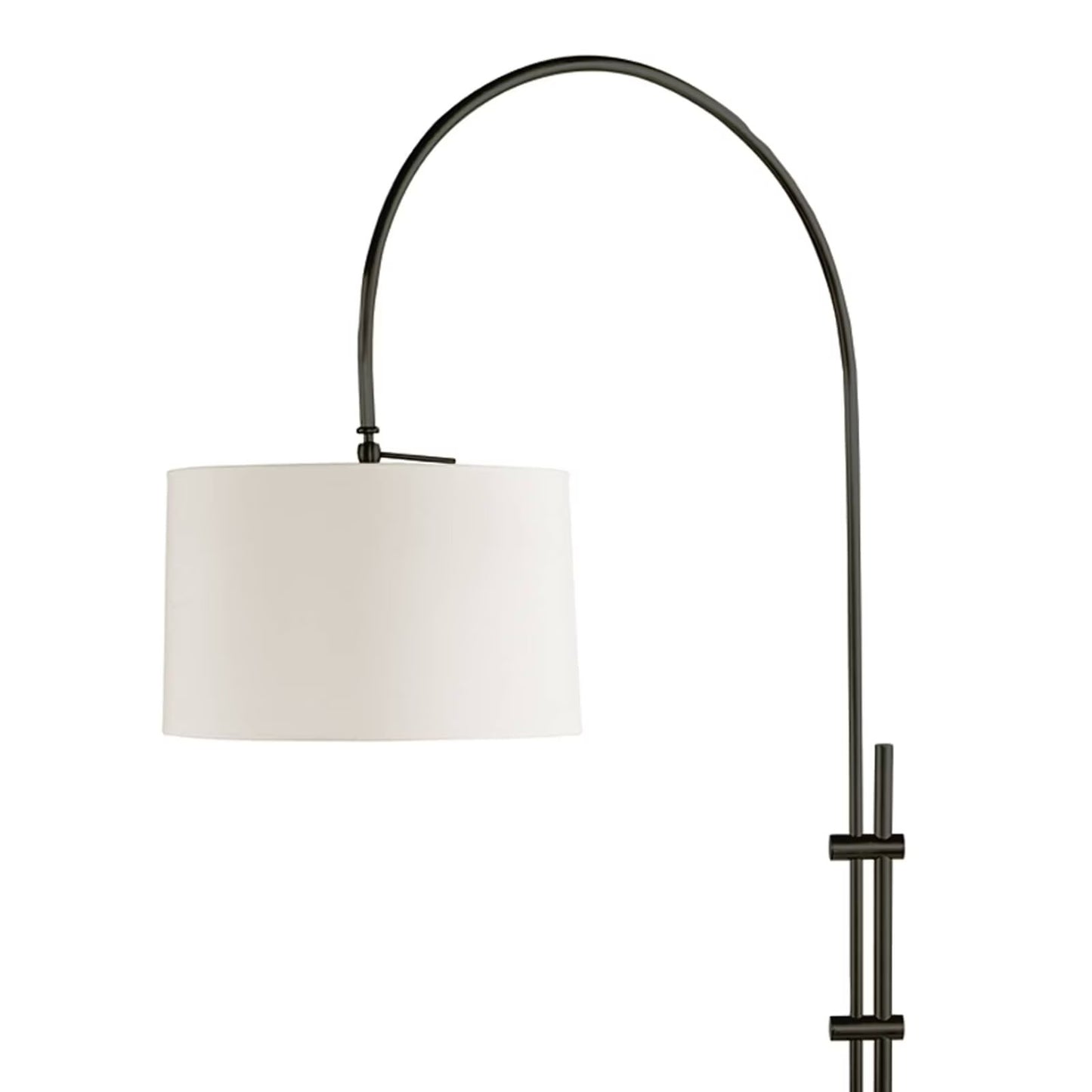 Arc Floor Lamp with Fabric Shade (Oil Rubbed Bronze).