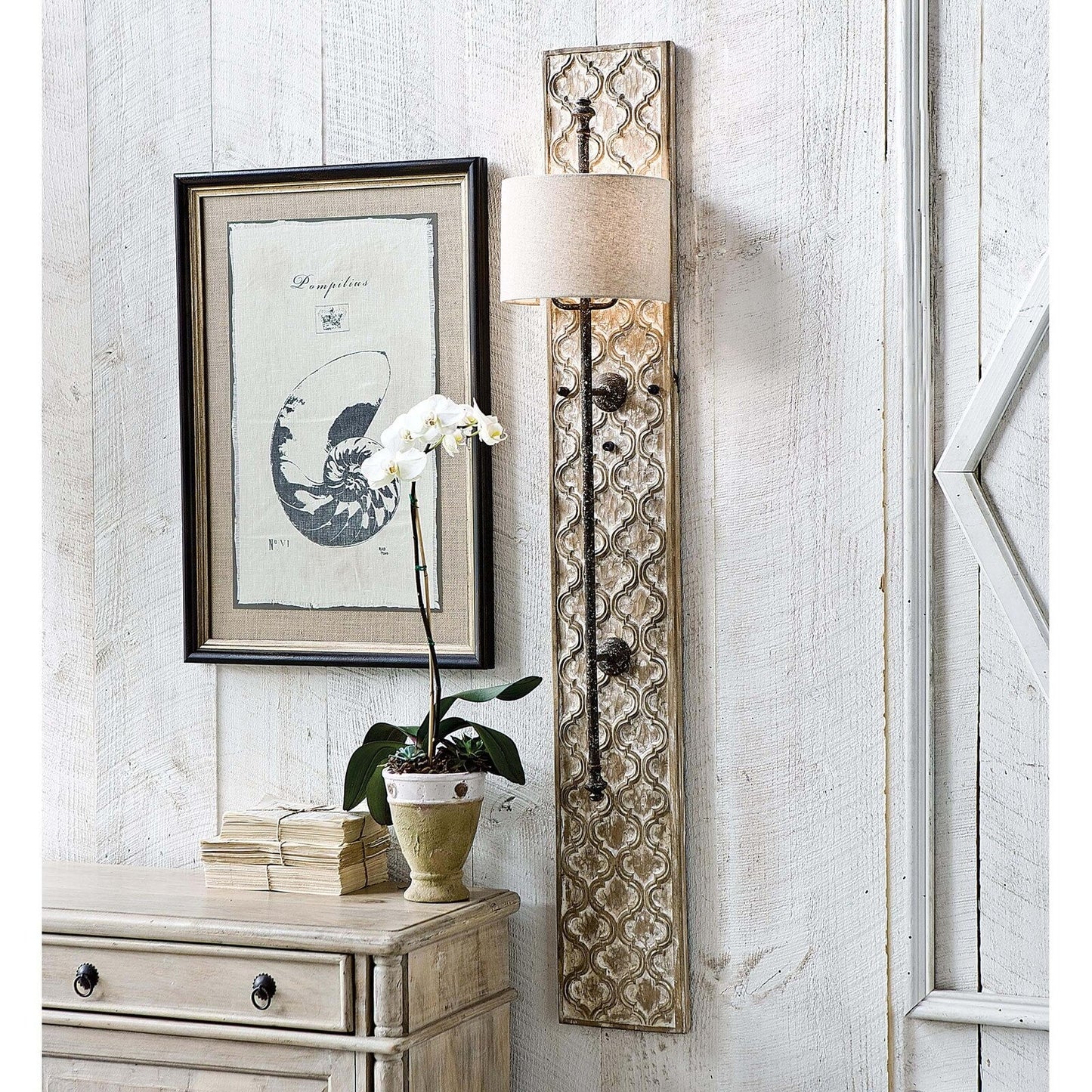 Carved Panel Sconce.