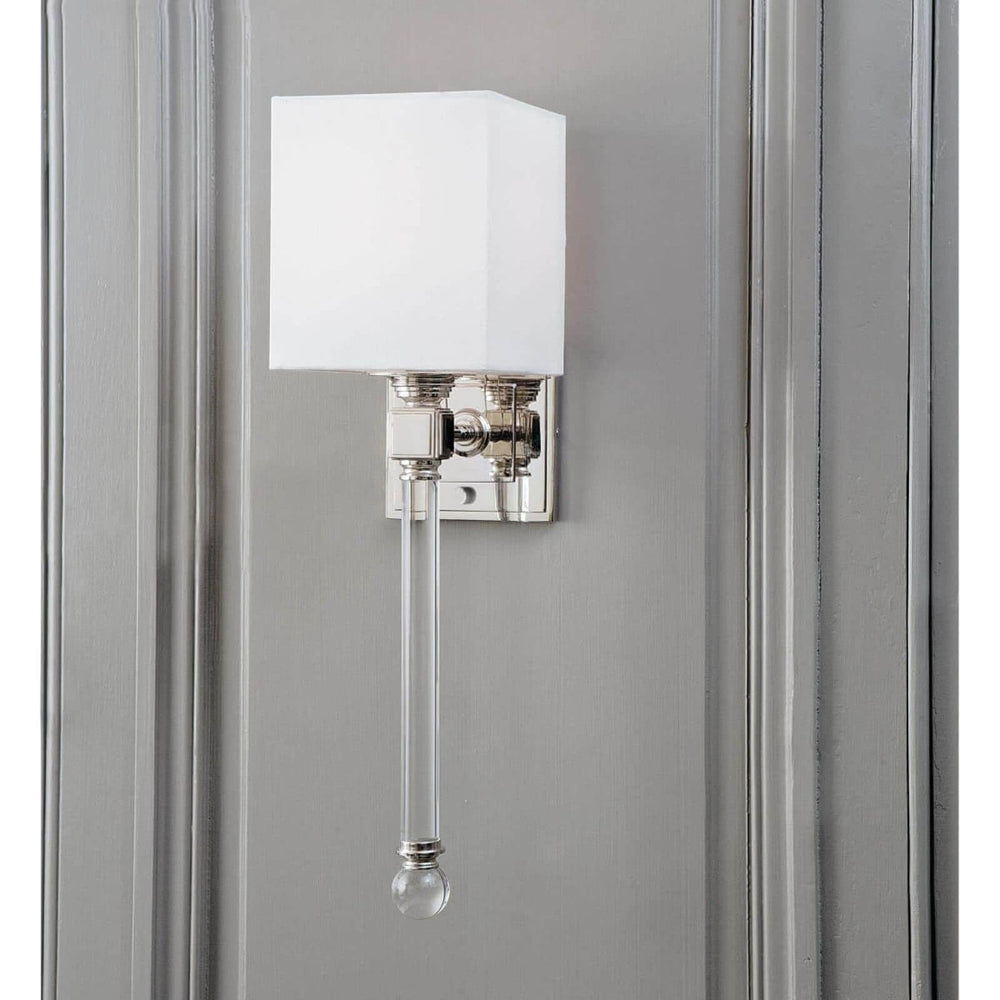 
                      
                        Crystal Tail Sconce (Polished Nickel).
                      
                    