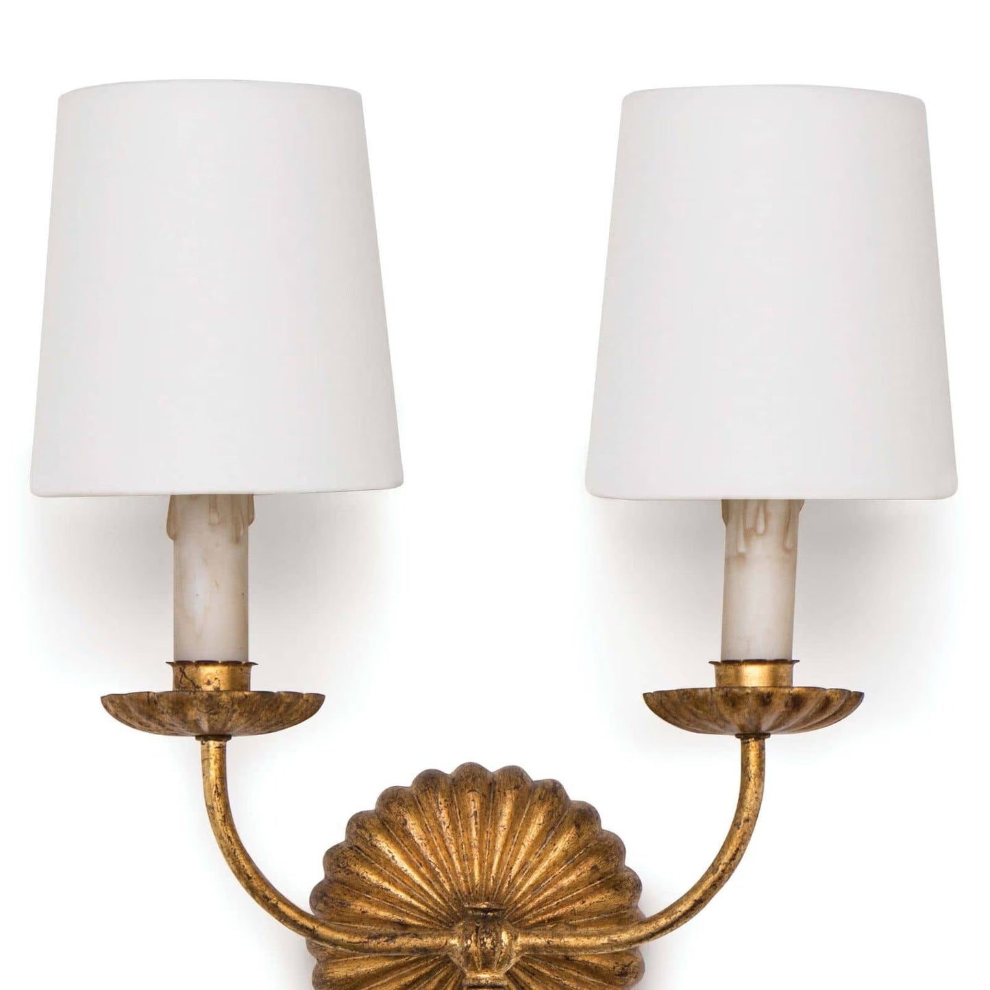 Clove Sconce Double (Antique Gold Leaf).