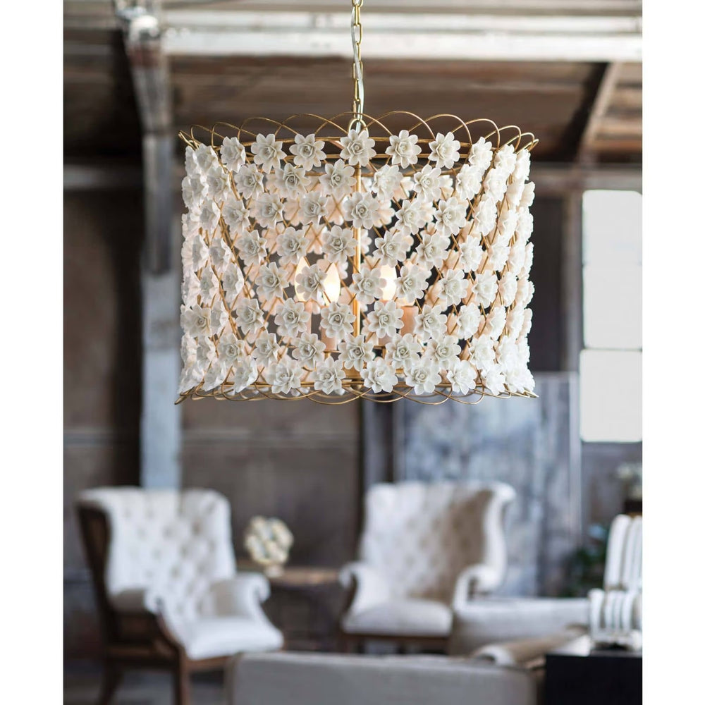 Alice Porcelain Flower Chandelier.