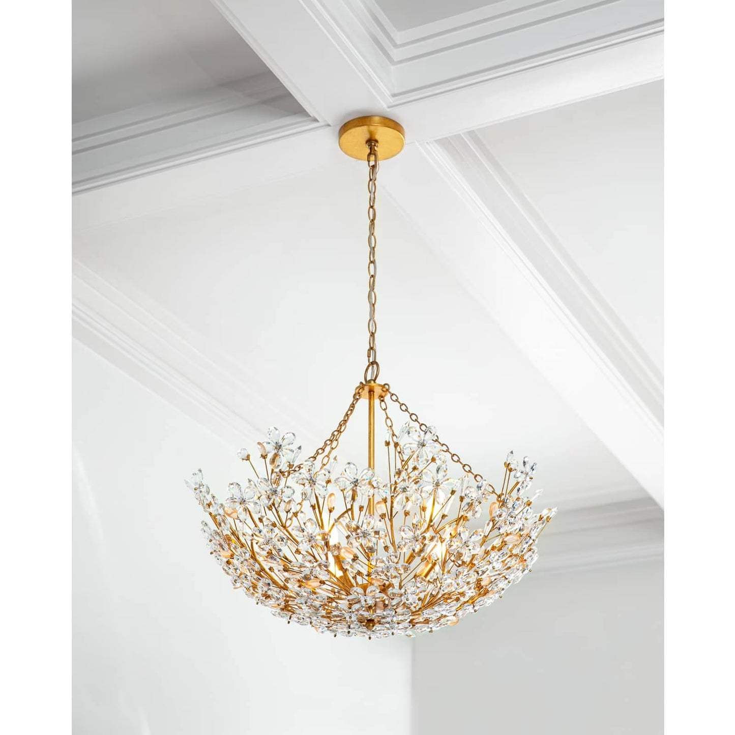 Cheshire Basin Chandelier (Gold Leaf).
