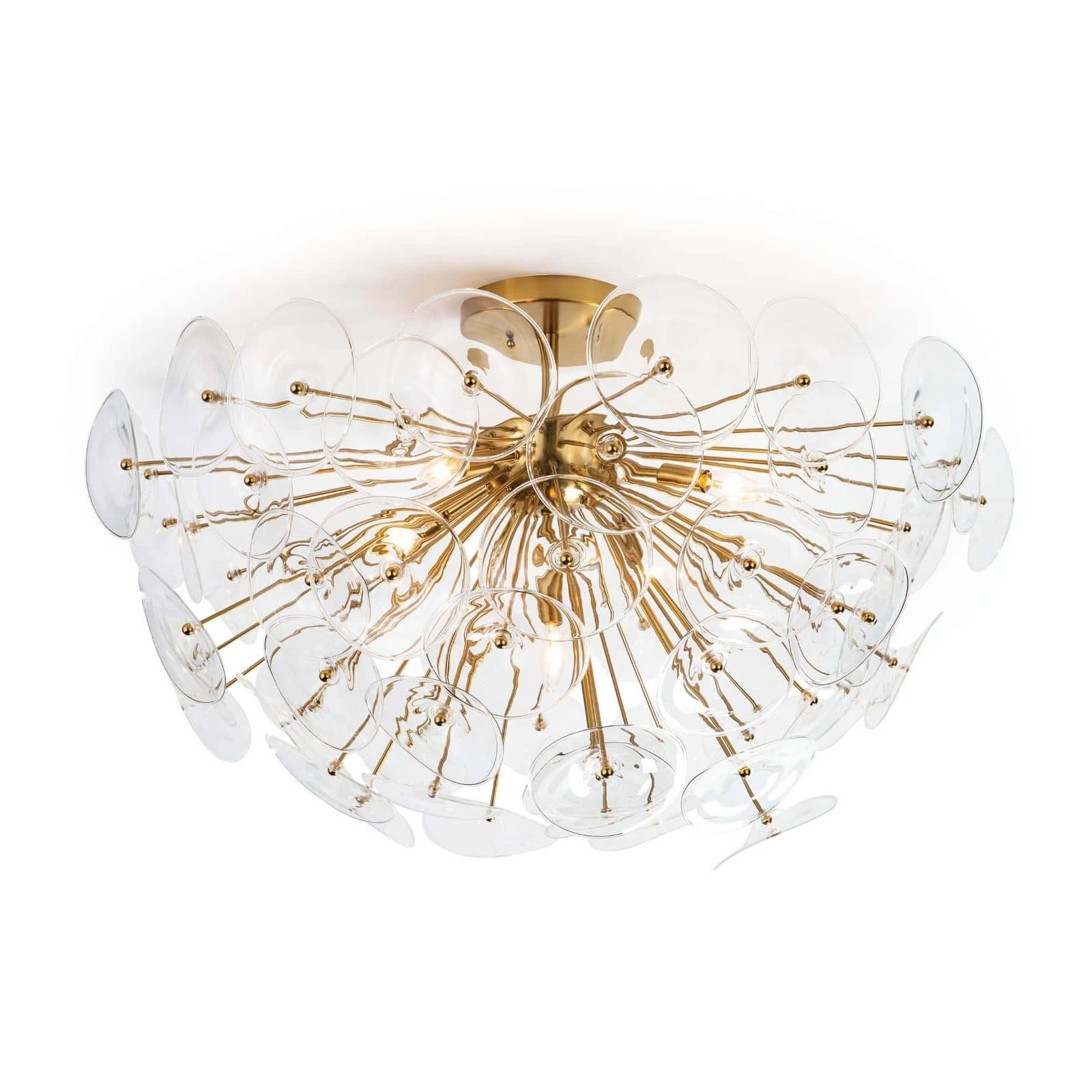 Poppy Glass Semi Flush Mount - Thumbnail 2
