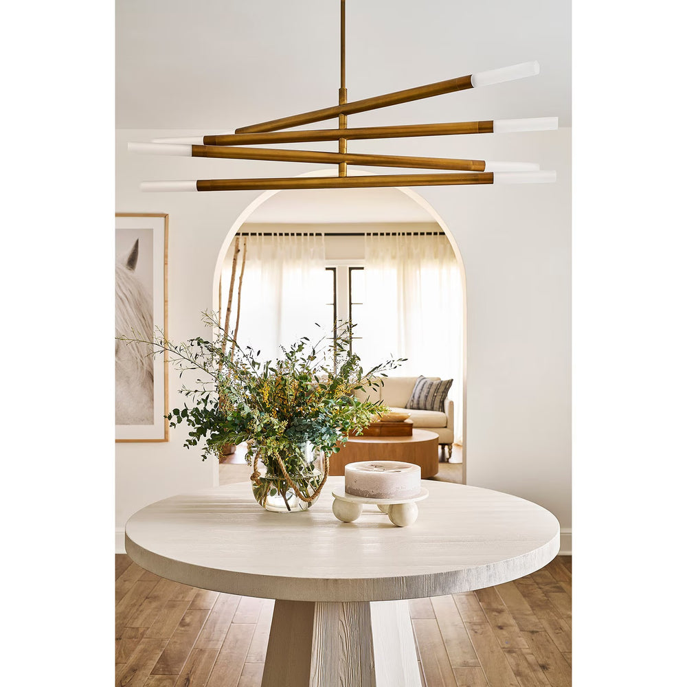 Wick Chandelier (Natural Brass)