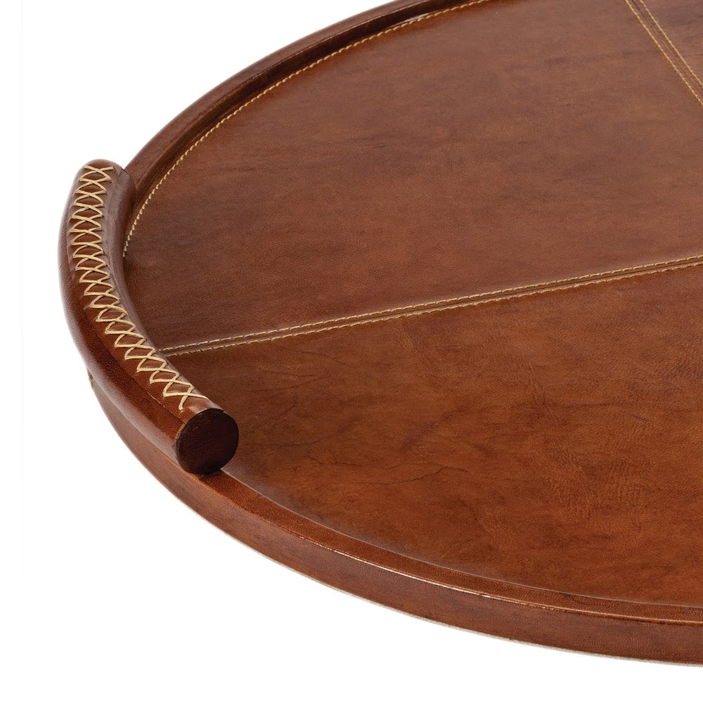 
                      
                        Forte Leather Tray Round Large (Tan).
                      
                    