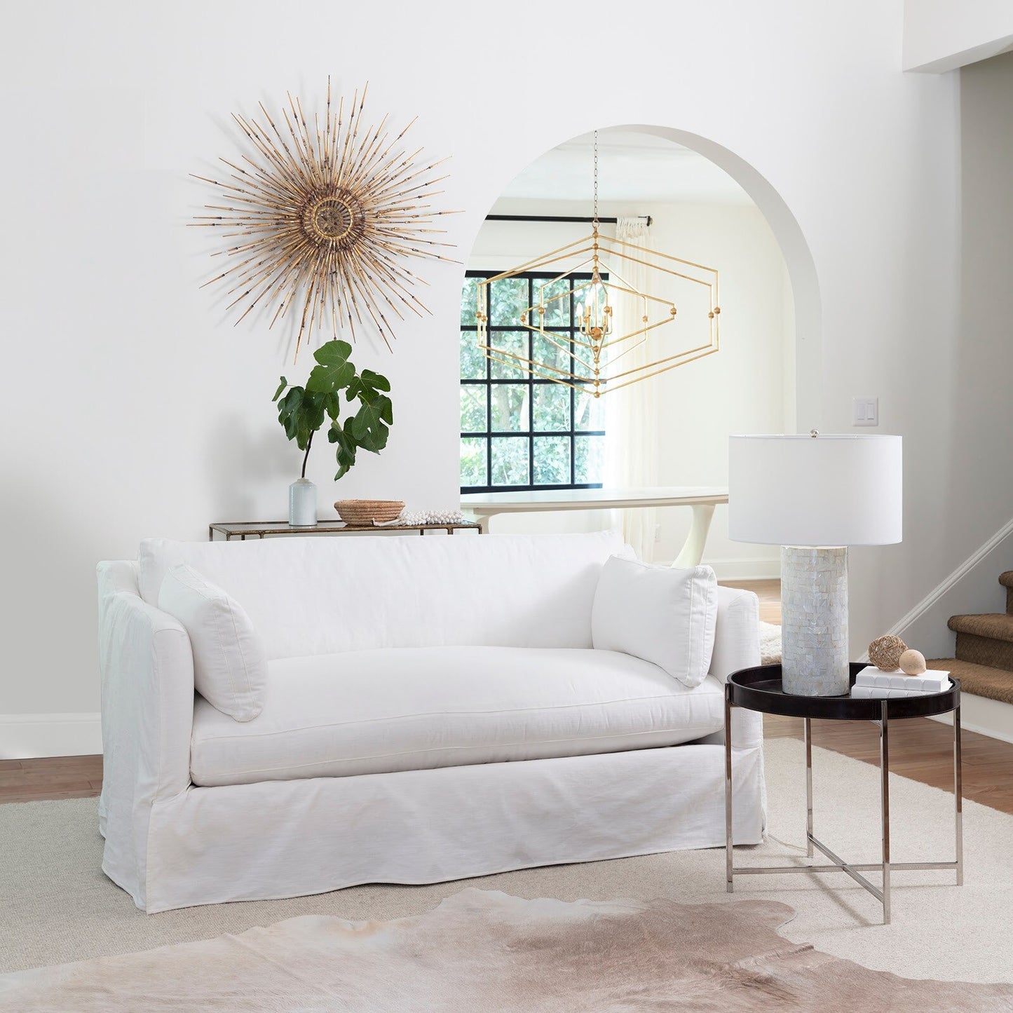 Derby Leather Tray Table (Blue).