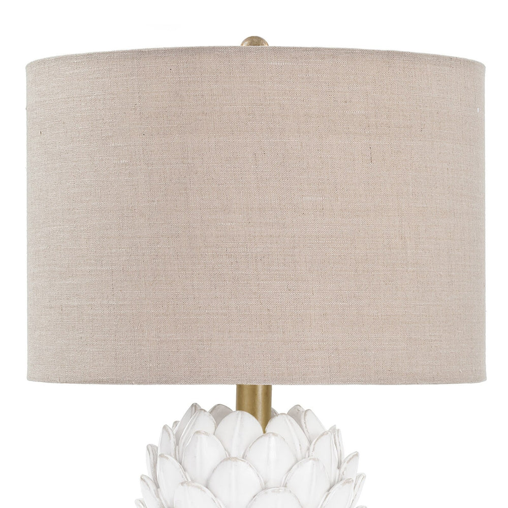 
                      
                        Leafy Artichoke Ceramic Table Lamp (Off White)
                      
                    