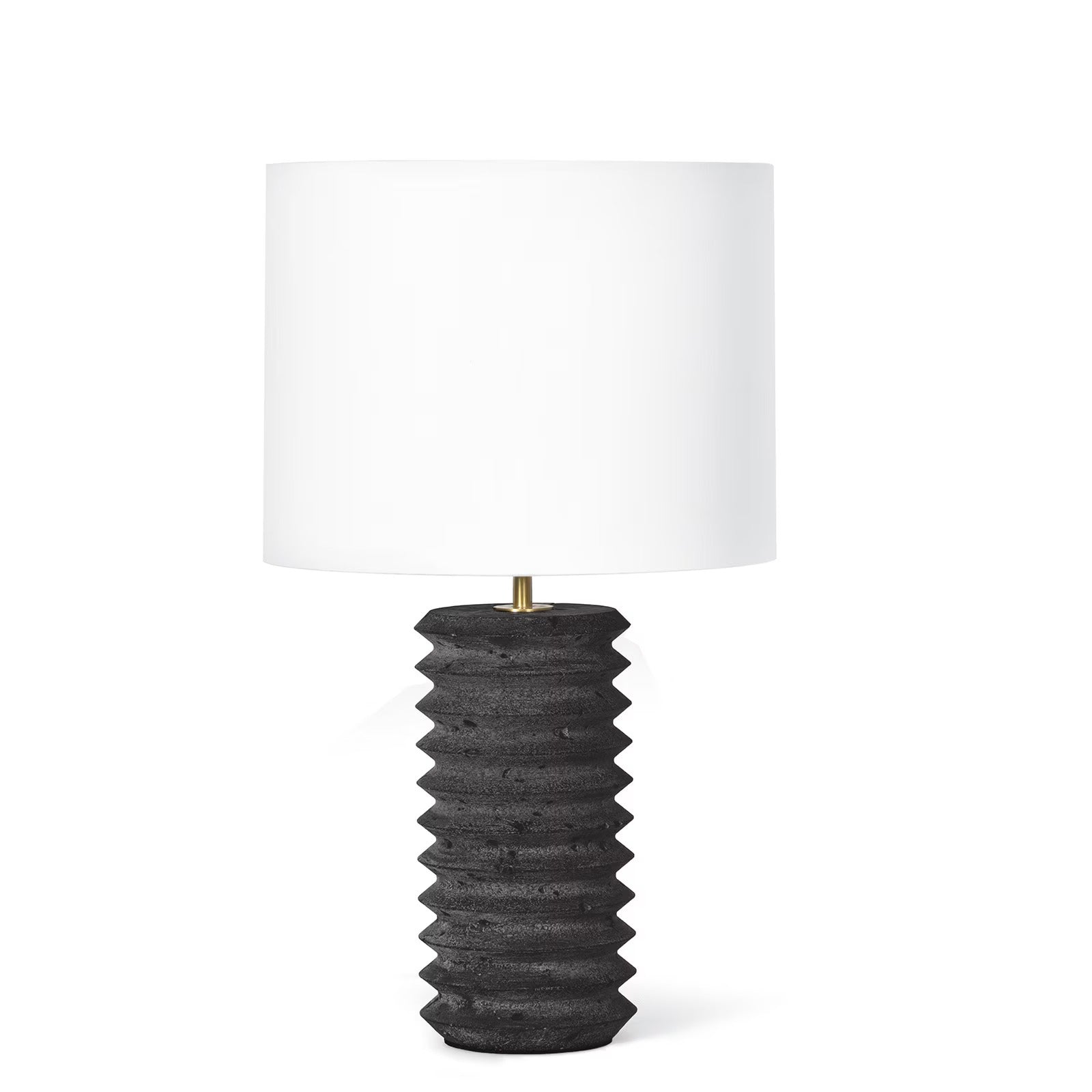 Noir Column Travertine Lamp - Thumbnail 2