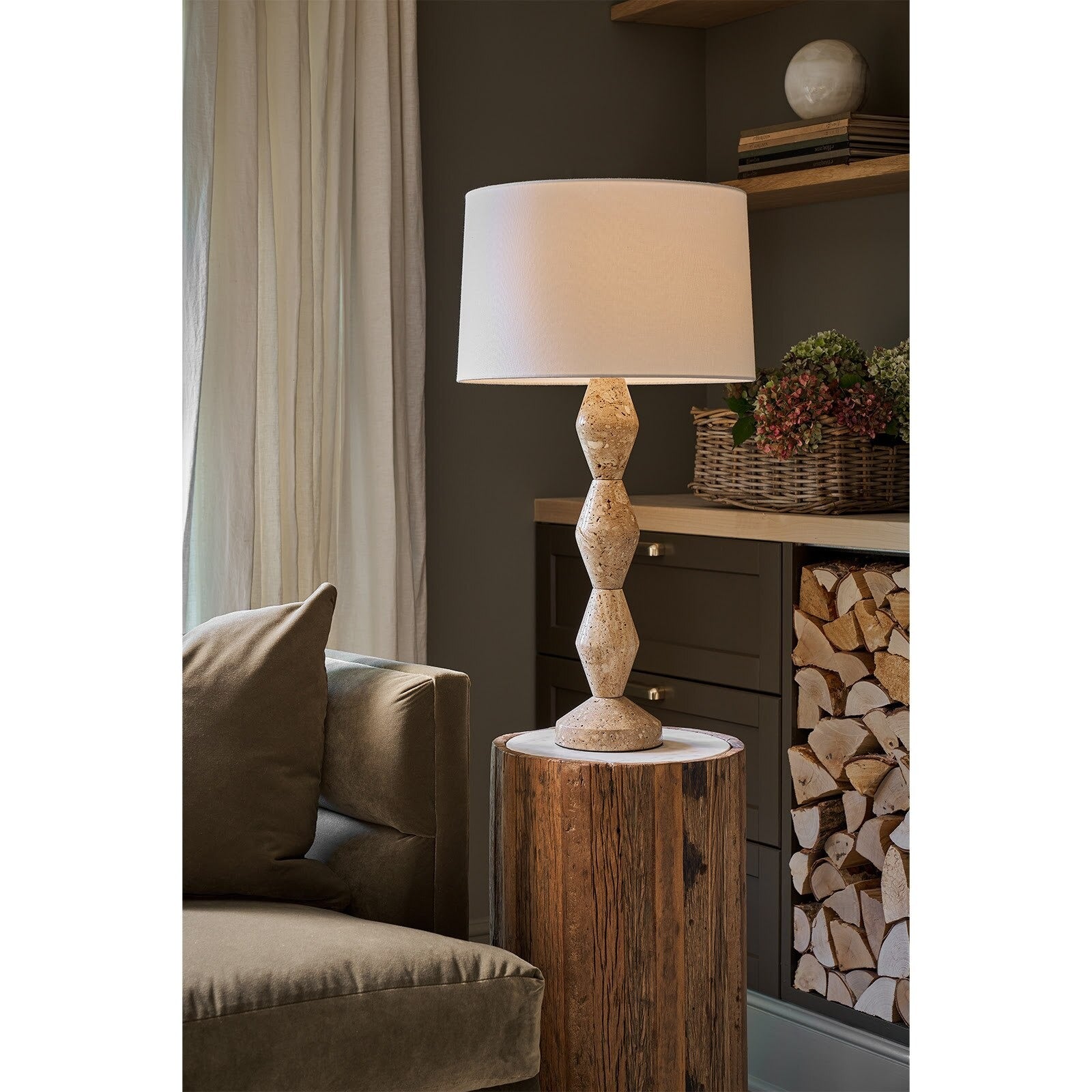 Regina Andrew Crew Travertine Buffet Lamp - Thumbnail 4