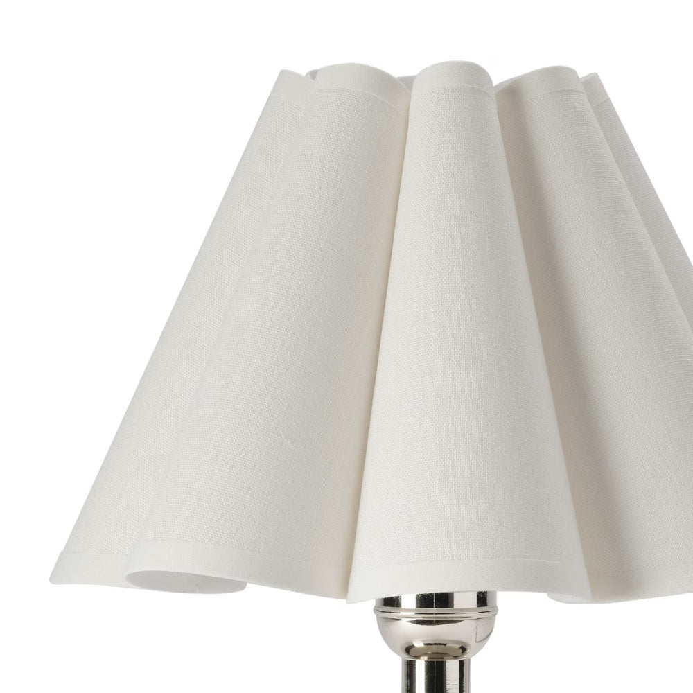 
                      
                        Giorgio Crystal Mini Lamp (Polished Nickel with White Shade).
                      
                    