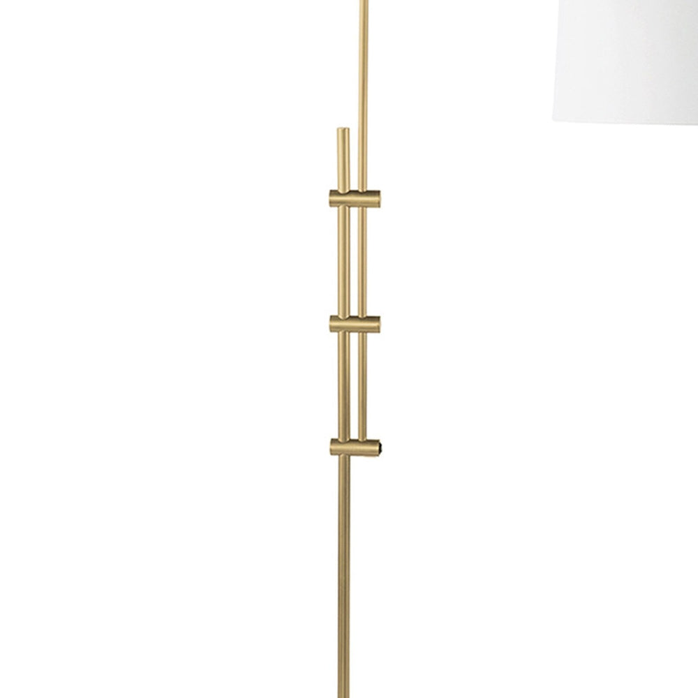 
                      
                        Arc Floor Lamp With Fabric Shade (Natural Brass).
                      
                    