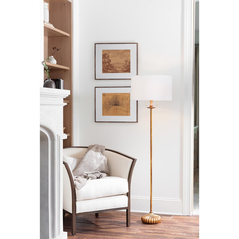 
                      
                        Clove Stem Floor Lamp (Antique Gold Leaf).
                      
                    