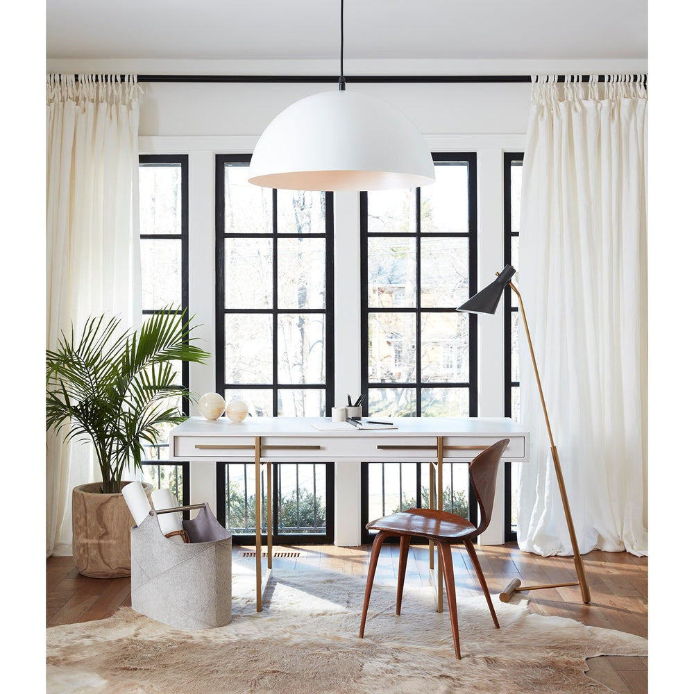 Spyder Floor Lamp Spyder Floor Lamp (White and Natural Brass)