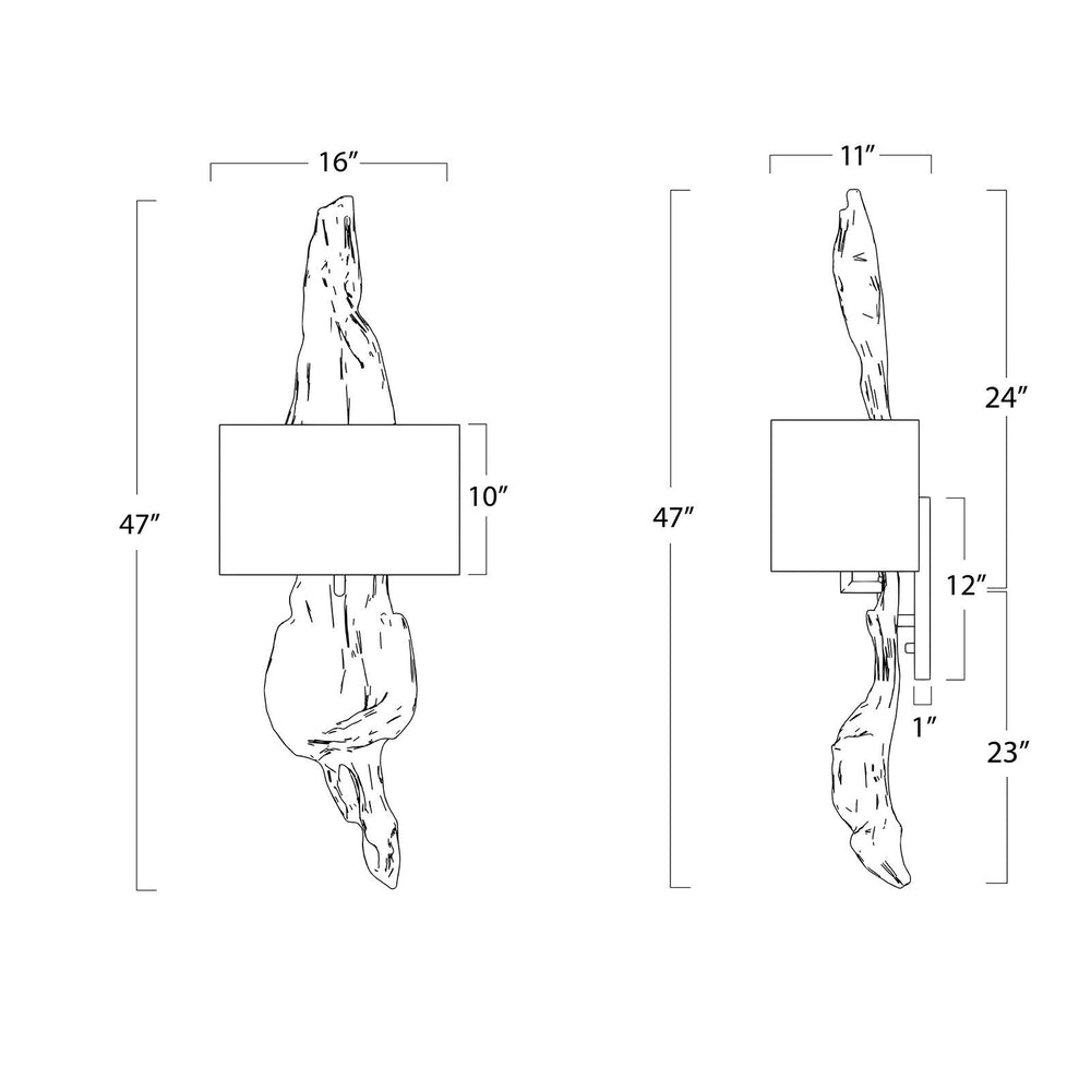 
                      
                        Driftwood Sconce (Ambered Silver Leaf).
                      
                    