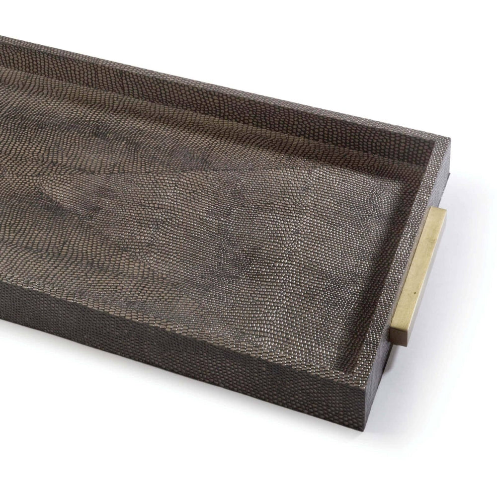 Rectangle Shagreen Boutique Tray (Vintage Brown Snake).