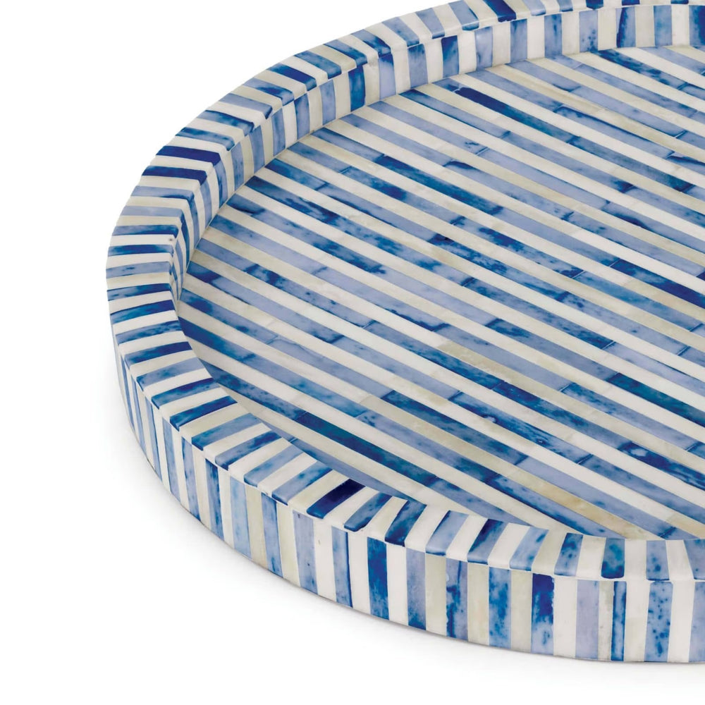 
                      
                        Bone and Indigo Tray Round.
                      
                    