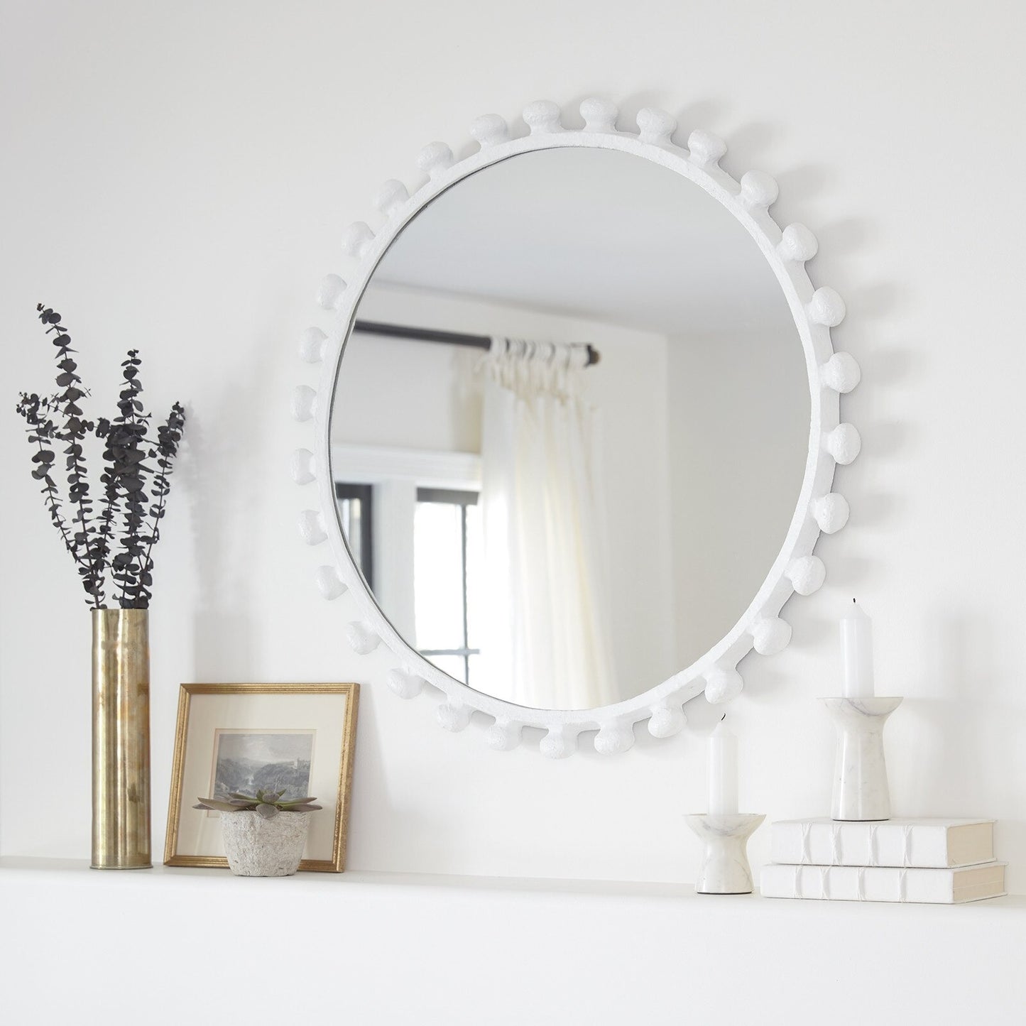 Klein Marble Candle Holder Set (White)