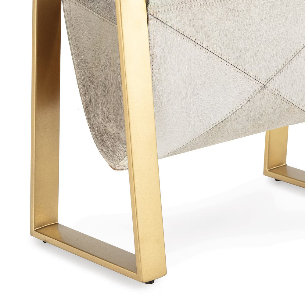 
                      
                        Andres Hair on Hide Magazine Rack (Brass).
                      
                    