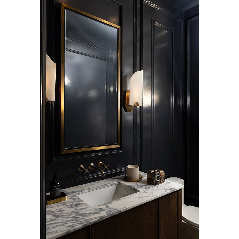 
                      
                        Rectangle Mirror (Natural Brass).
                      
                    