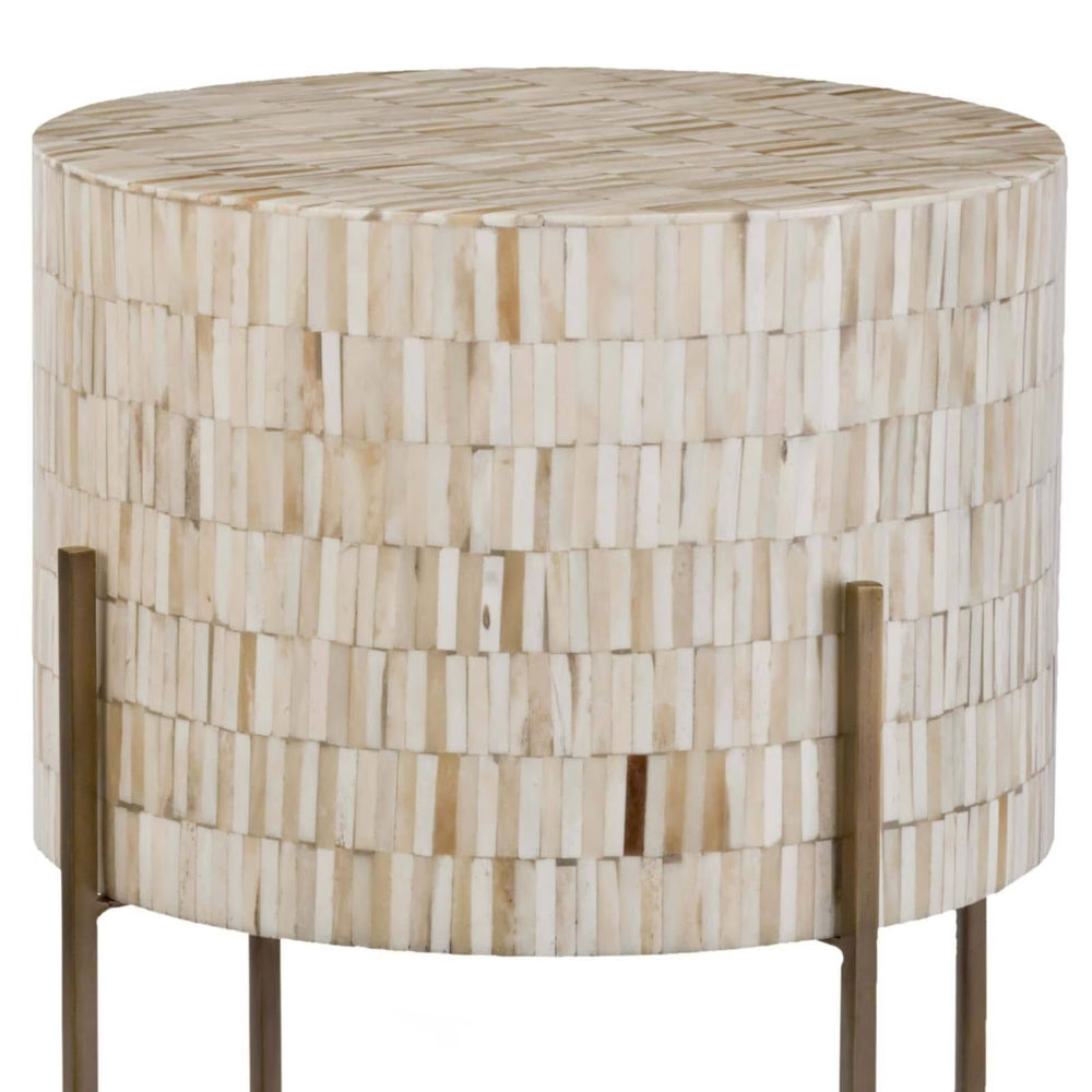 
                      
                        Bone Drum Table (Antique Brass).
                      
                    
