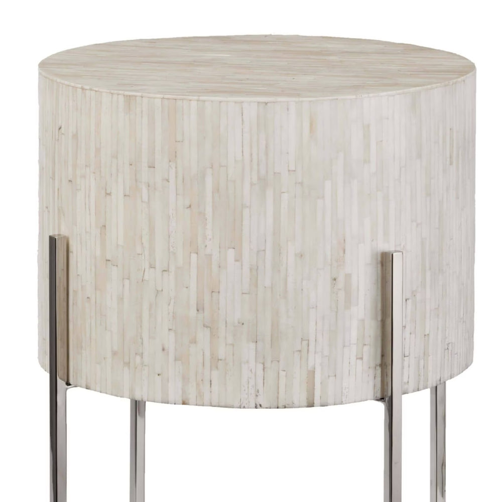 
                      
                        Bone Drum Table (Polished Nickel).
                      
                    