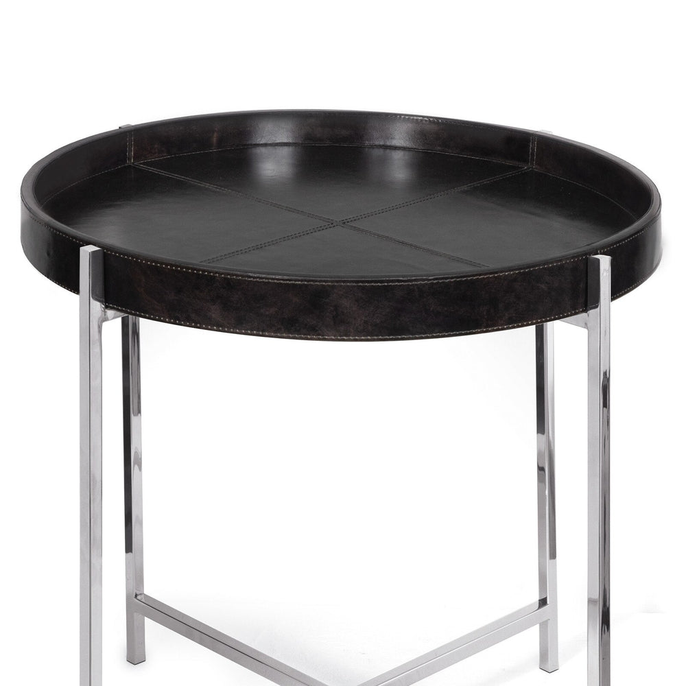 
                      
                        Derby Leather Tray Table (Black).
                      
                    