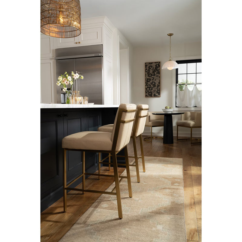 Chantal Leather Counter Stool (Cappuccino).