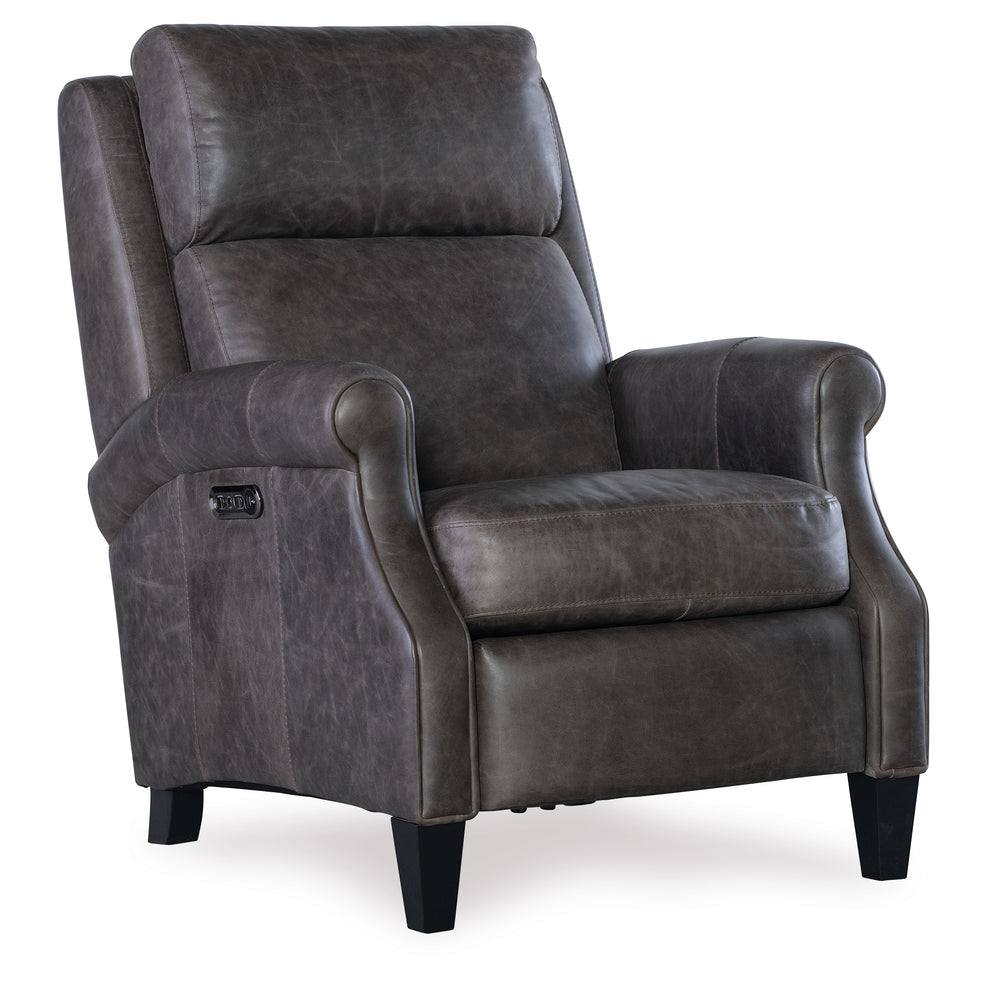 Hurley Power Recliner with Power Headrest - Saddlebag Lead