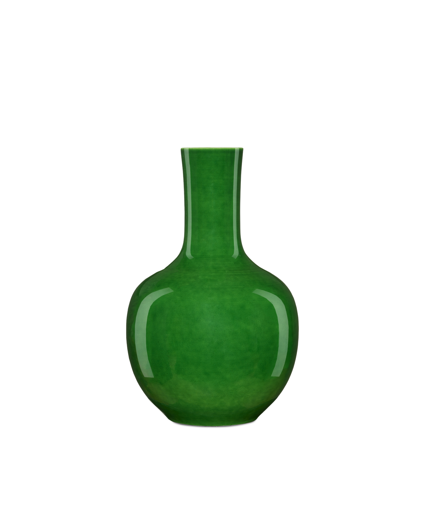 Imperial Green Long Neck Vase.