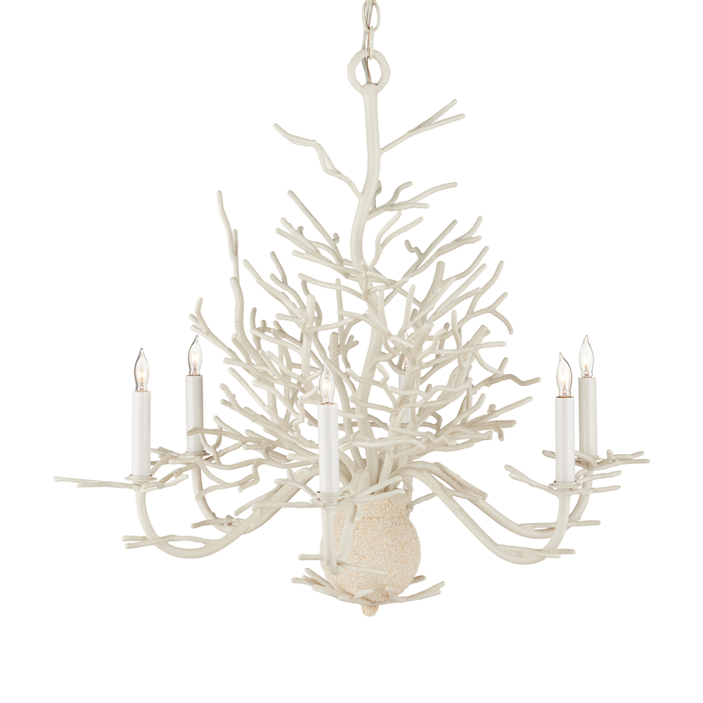 Seaward Small White Chandelier