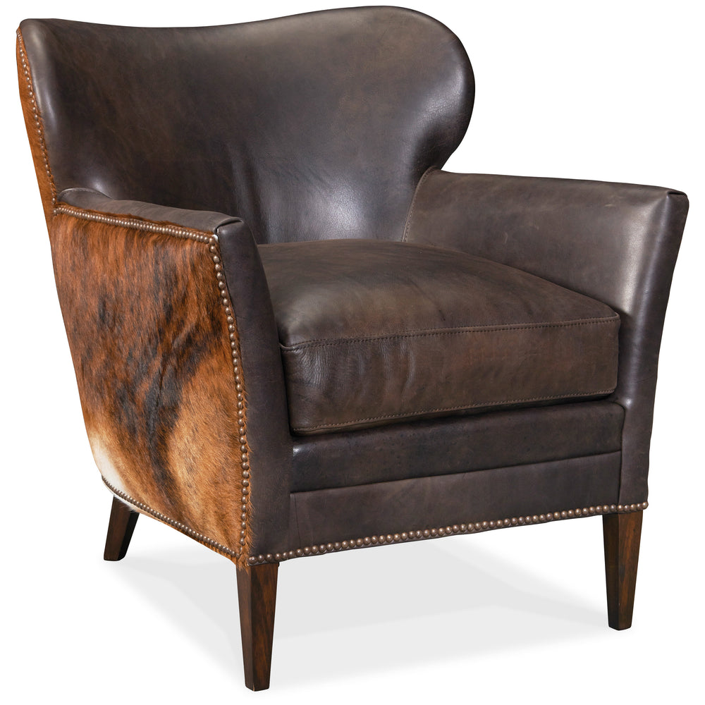 Kato Leather Club Chair with Dark HOH