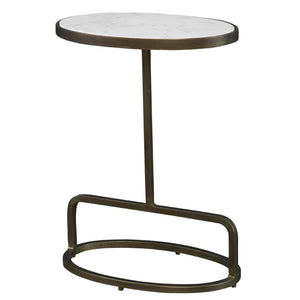 Jessenia White Marble Accent Table - #shop_name End Tables & Accent Tables