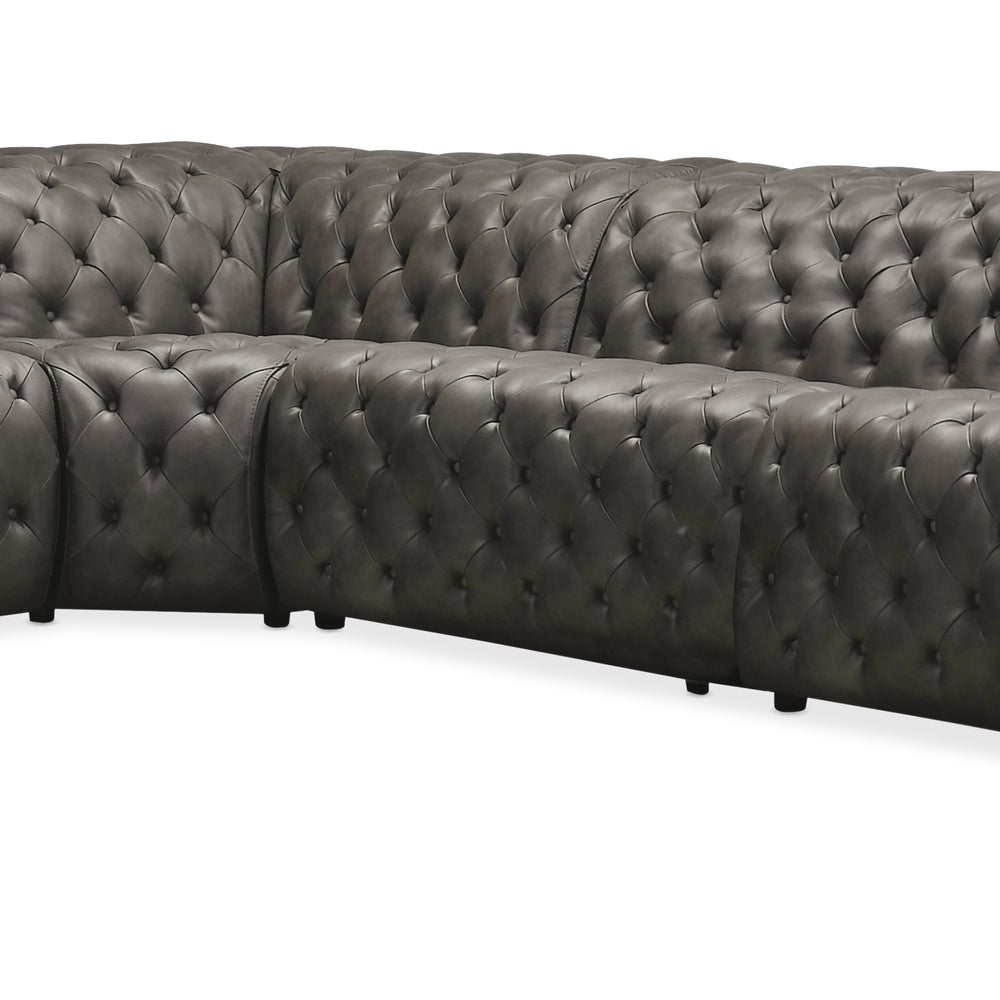Savion Grandier 6-Piece Sectional with Power Recline & Power Headrest - Bellagio Gravel