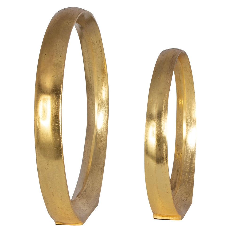 Jimena Gold Ring Sculptures Set/2 - #shop_name Accessories, Accent Decor