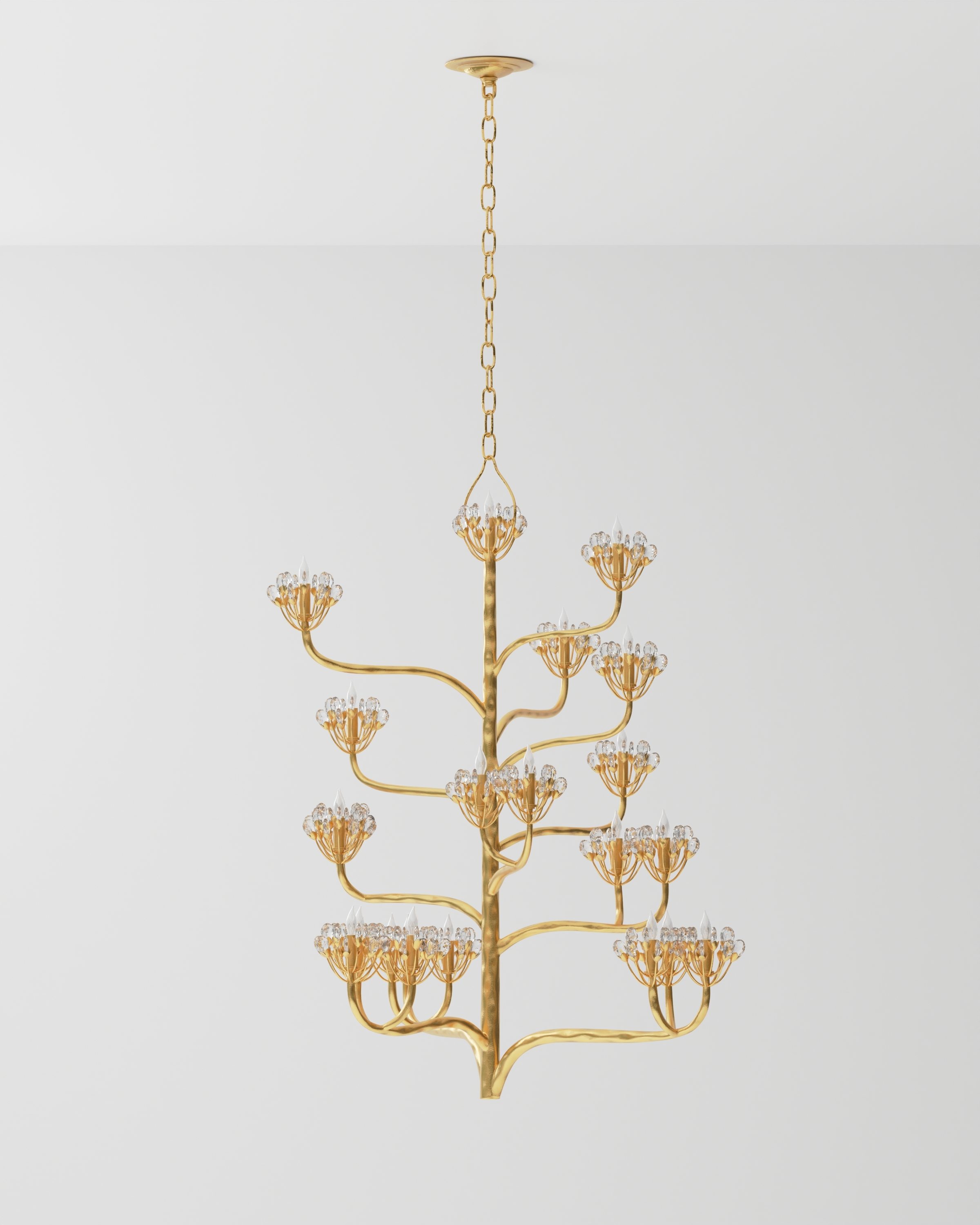 Agave Americana Gold Chandelier - Thumbnail 2