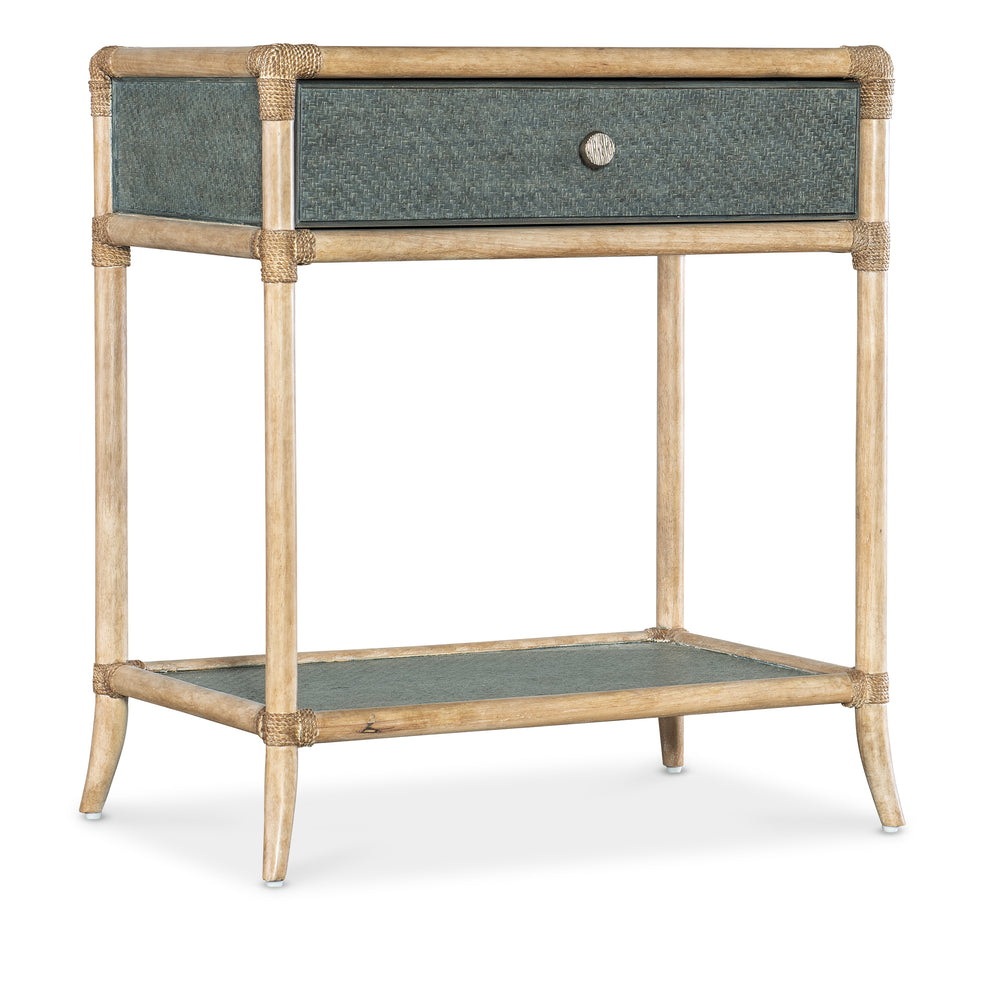 Retreat Pole Rattan Bedside Table.