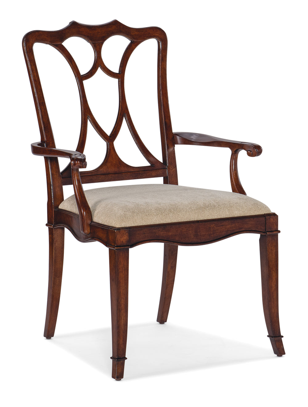 Charleston Upholstered Seat Arm Chair - Maraschino Cherry