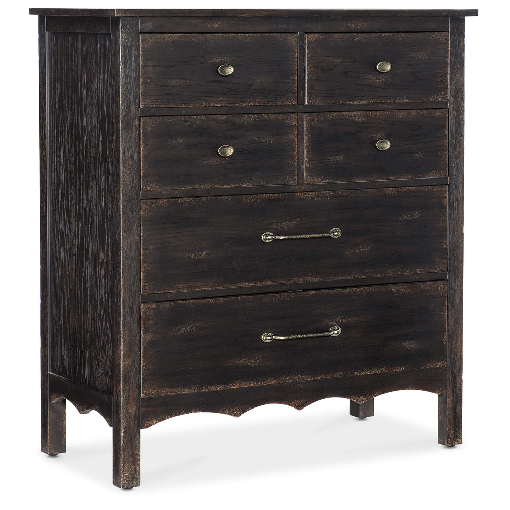 Americana 6 Drawer Chest - Black