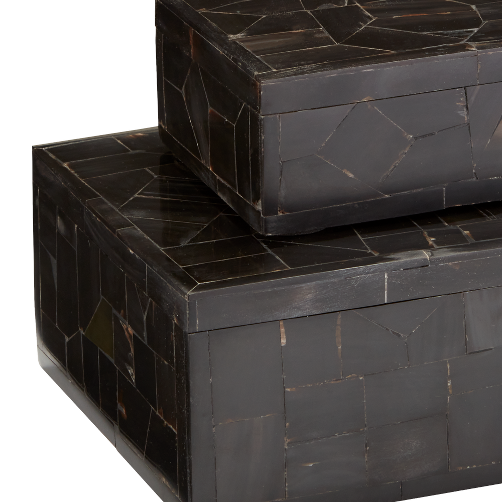 Black Bone Mosaic Box Set of 2.