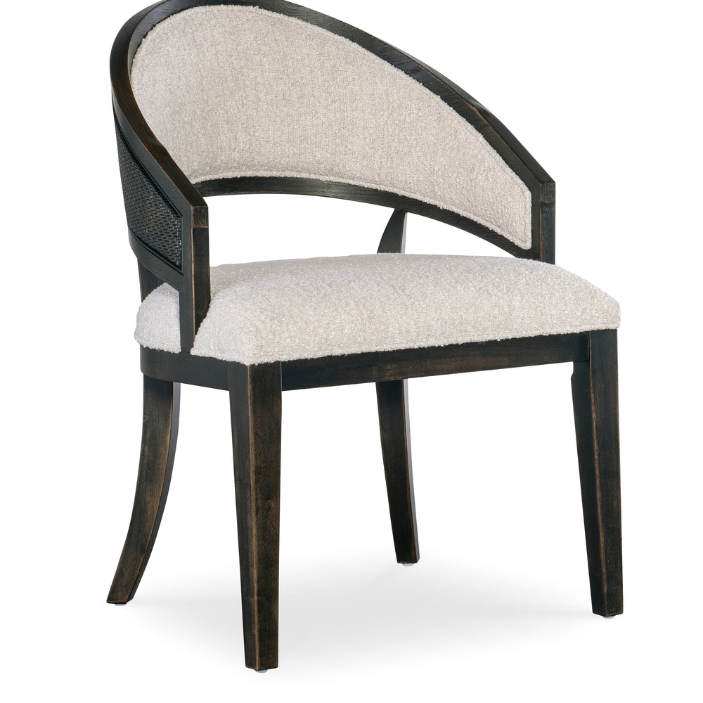 Retreat Cane Barrel Back Chair - Black Sand